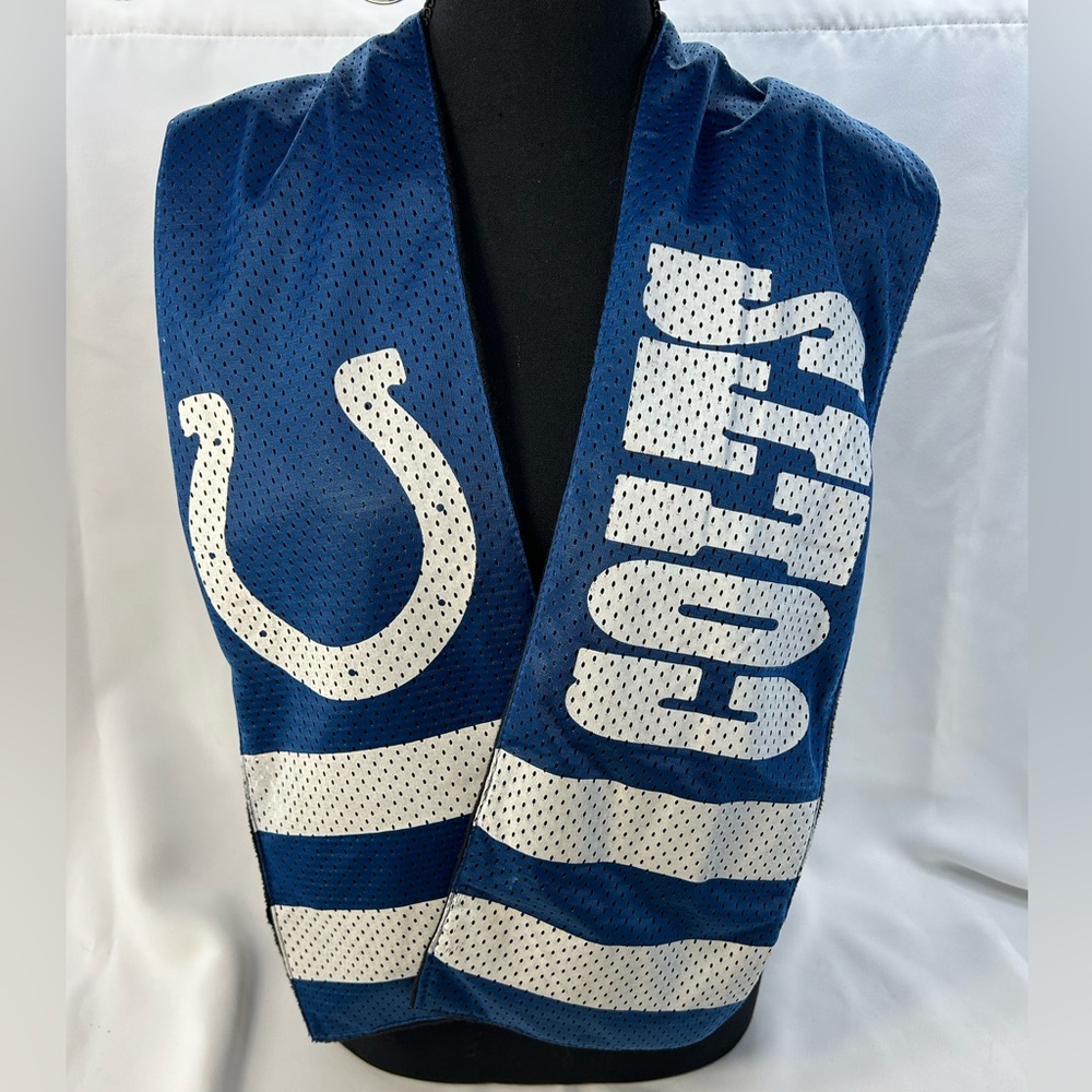 NFL INDIANAPOLIS COLTS FLEECE LINED JERSEY SCARF W/ HIDDEN ZIP POCKET